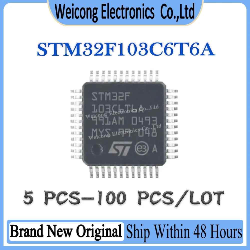 New Original STM32F103 STM32F STM32F103C6T6A STM32F103C6T6 STM32F103C6T STM32F103C6 STM32F103C STM32 STM IC MCU Chip LQFP-48