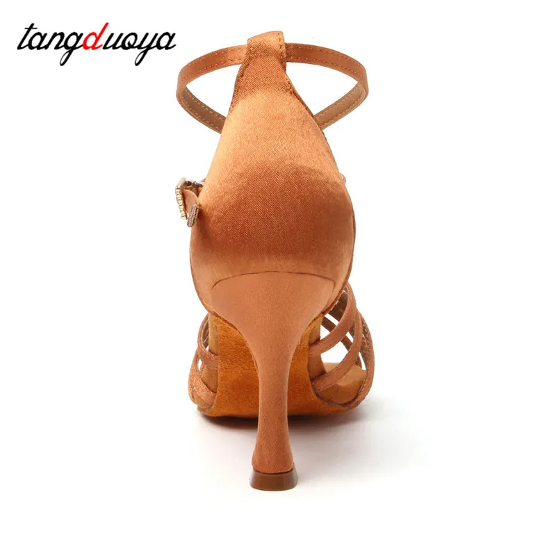 Zapatos de baile latino para mujer, zapatos de baile femeninos de suela suave, tacones de 5,5/7,5/8,5 cm, zapatos de baile de salón estándar