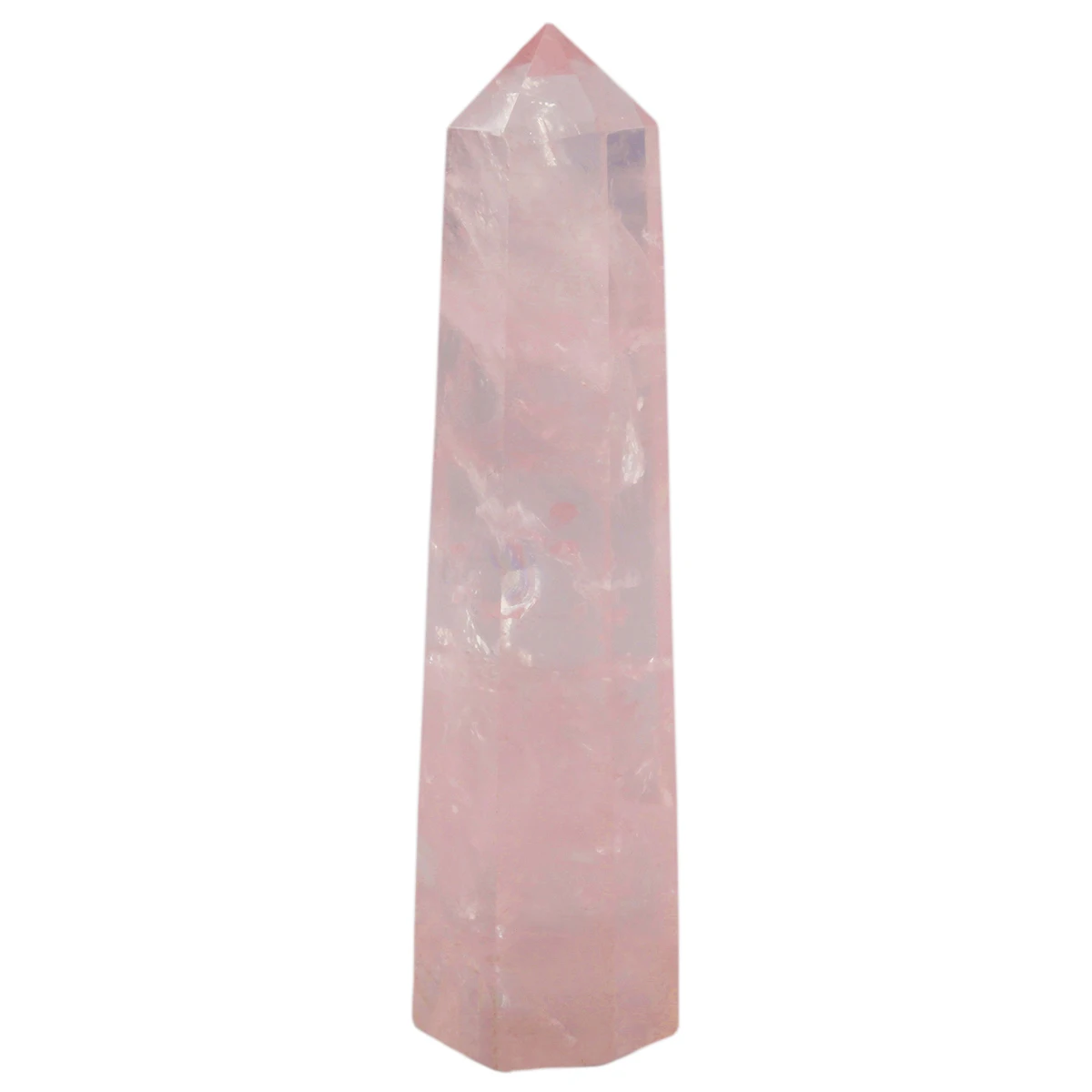 Natural Rose Quartz Point Wand Reiki Healing Hexagonal Prism Irregular Crystal Stone For Chakra Balancing Home Ornaments