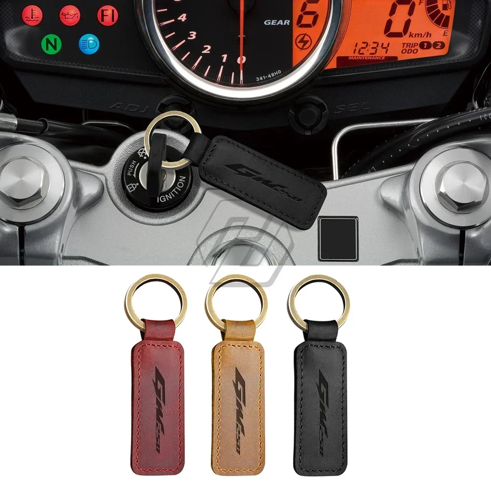 

For Suzuki GW250 GW 250 Motorcycle Keychain Cowhide Key Ring Motorcycle key pendant