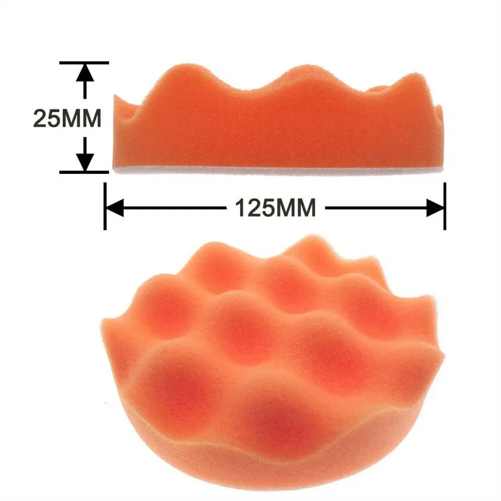 125mm Car Polisher Clean Polishing Pads for Drill Sponge Buffer Waxing Buffing Abrasive Disc Sandpaper Buffing Pads
