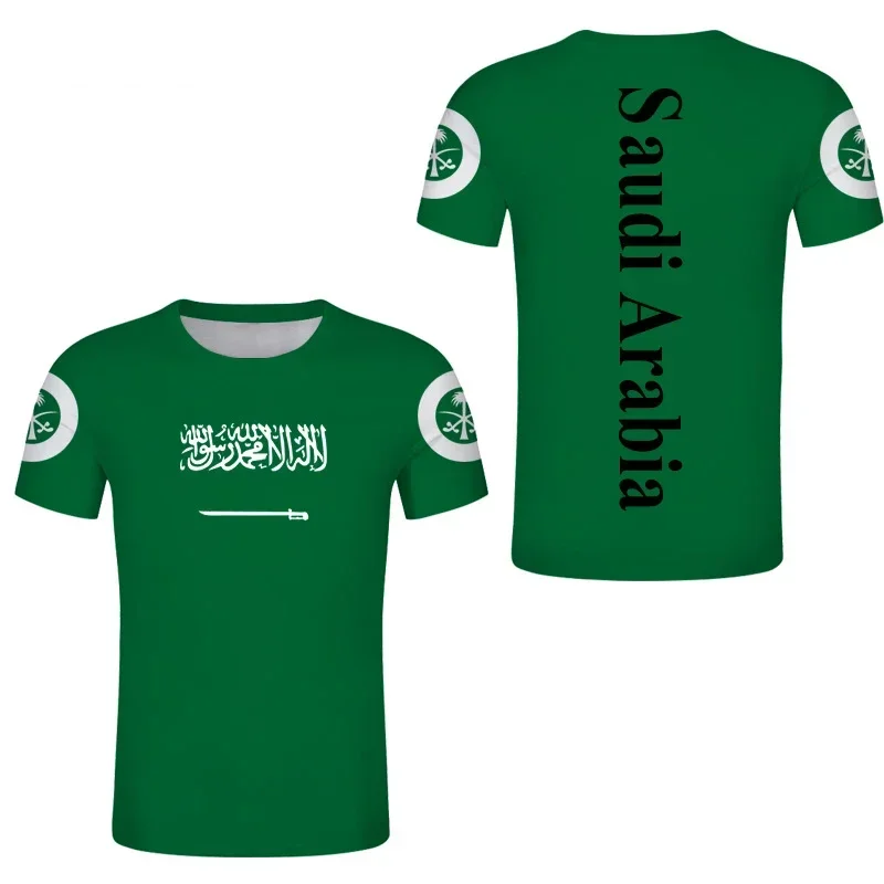 Saudi Arabia Flag 3D Printed T-shirt Islamic Country Name Men\'s and women\'s high quality top