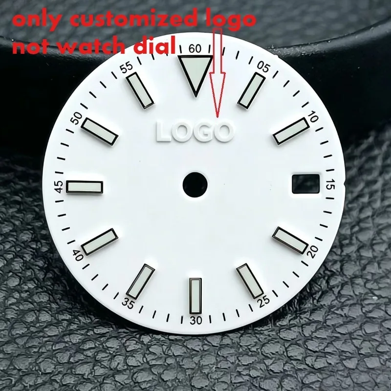 Custom Watch Dial Sticker Gold Metal Transfer Silver 28.5mm Label Small Brand 3D Logo Custommized Name Carve Self-Adhesive Logo