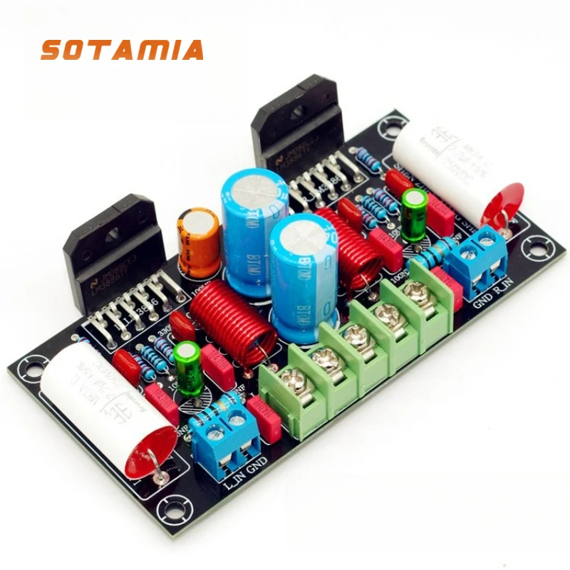 

SOTAMIA LM3886 плата усилителя мощности 68Wx2 двухканальный стерео цифровой аудиоусилитель динамик усилитель звука домашний усилитель