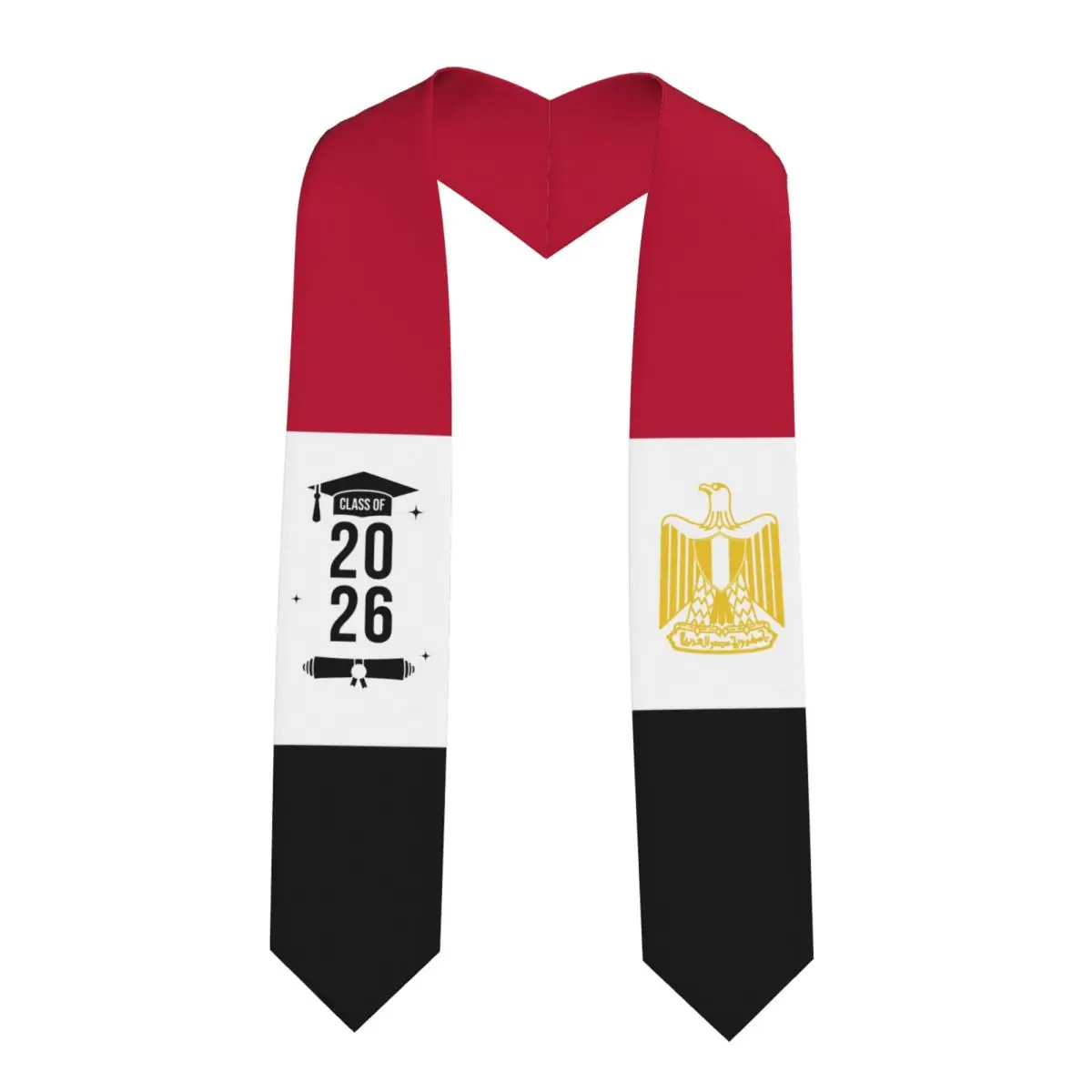 

Выпускная лента-шарф с флагом Египта для выпускников 2026 года, для иностранных студентов, 183 см в длину