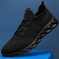 Mens Running Shoes Soft Soles Wear-resistant Breathable Sports Shoes Mesh Outdoor Fashion Big Size Tennis Shoes for Men