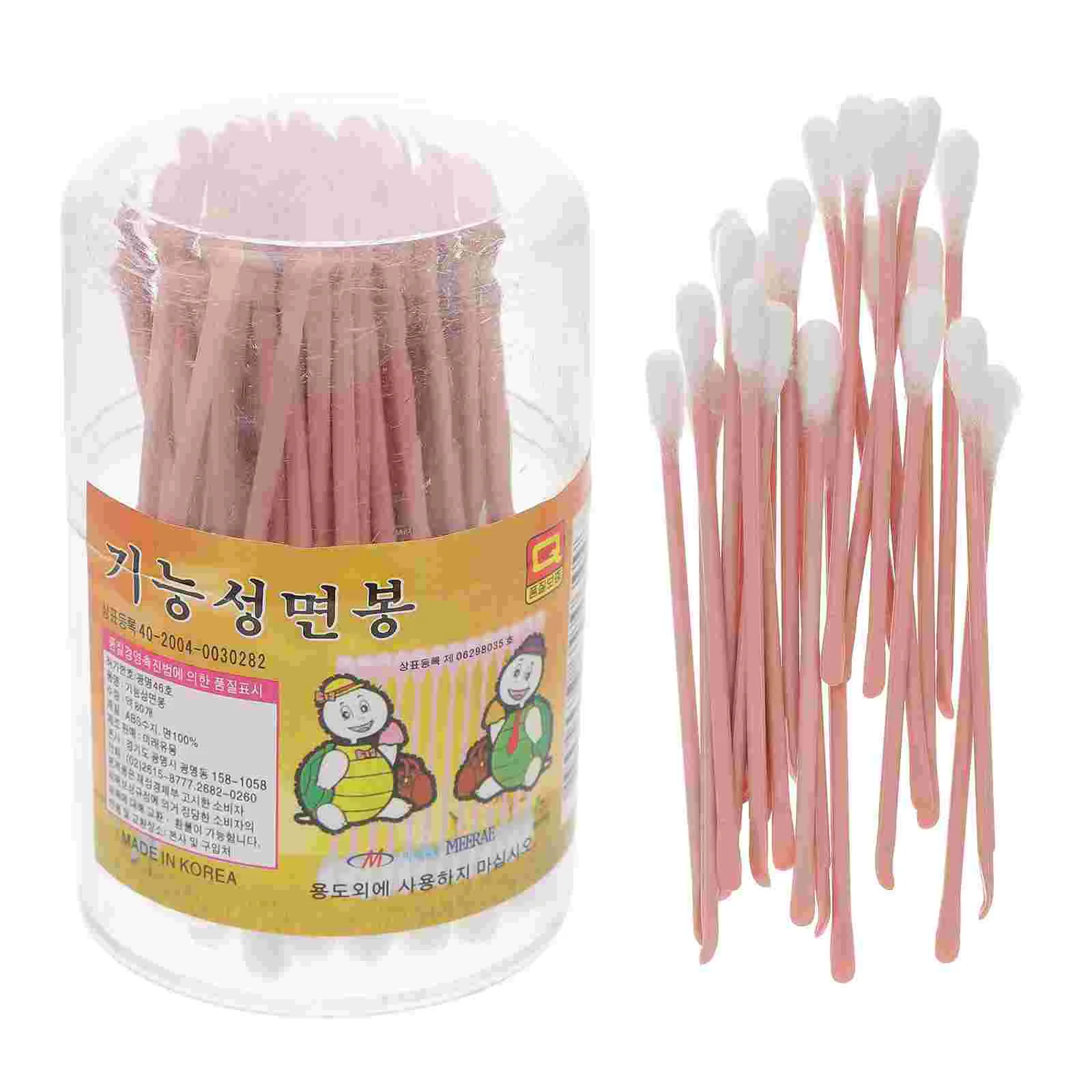 

80 Pcs Double Tipped Cotton Swab Home Ear Cleaning Household Korean Version Pink