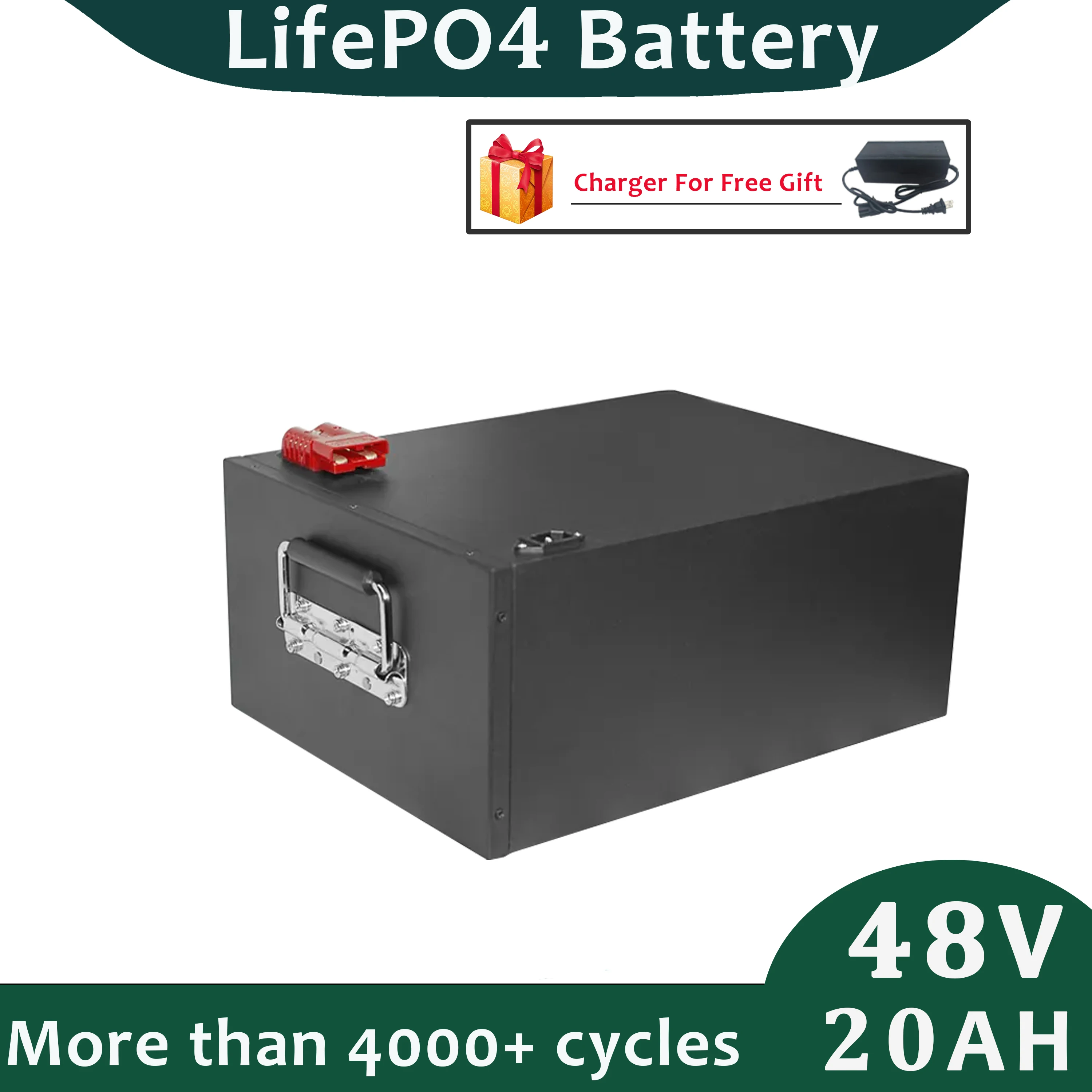 

LFP Lithium Iron Phosphate 48v 20Ah Battery For Electric Motorcycle Built in Smart BMS With 5A Charger