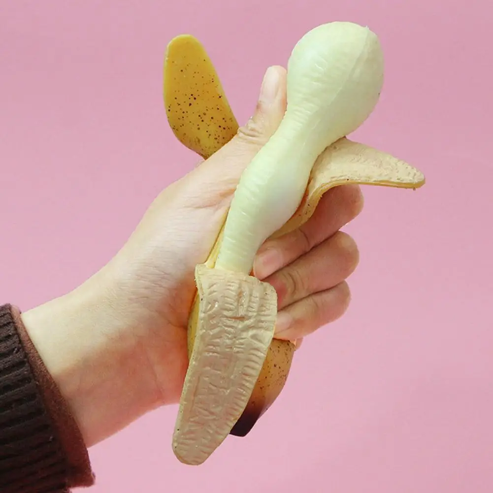 

Реалистичная поддельная игрушка-банан, мягкий гель TPR, сенсорная игрушка для снятия стресса для взрослых и детей, облегчение тревоги, забавный образовательный инструмент