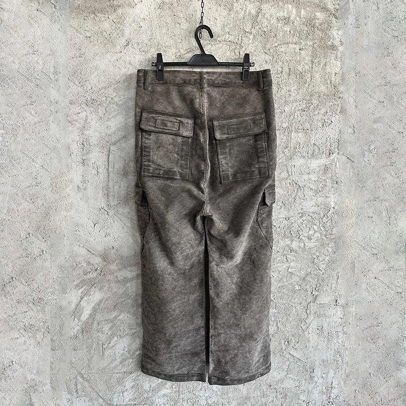 High Street Dark Style Vintage Casual Versatile Pure Cotton Cargo Pants Men Women Fashion Trousers