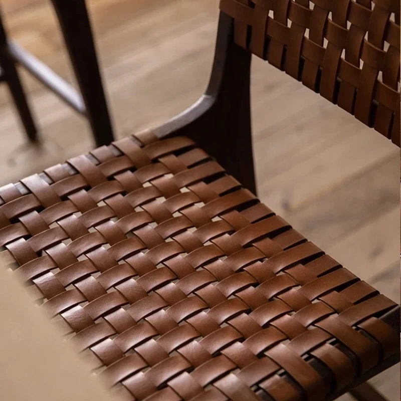 Cadeiras de bar com design de madeira, rattan, praia, sol, bambu, vintage, altas, ilha, pequena cozinha, sillas nórdicas, móveis para casa