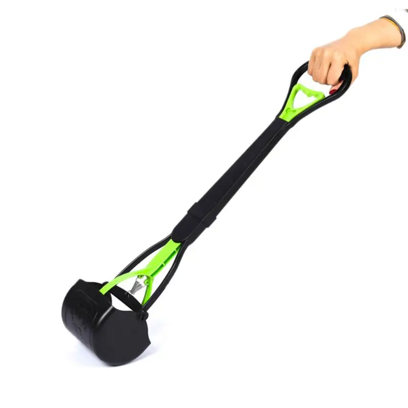 Pelle à excréments ergonomique à long manche pour animaux compagnie, idéale pour les pelouses, l'herbe, saleté le