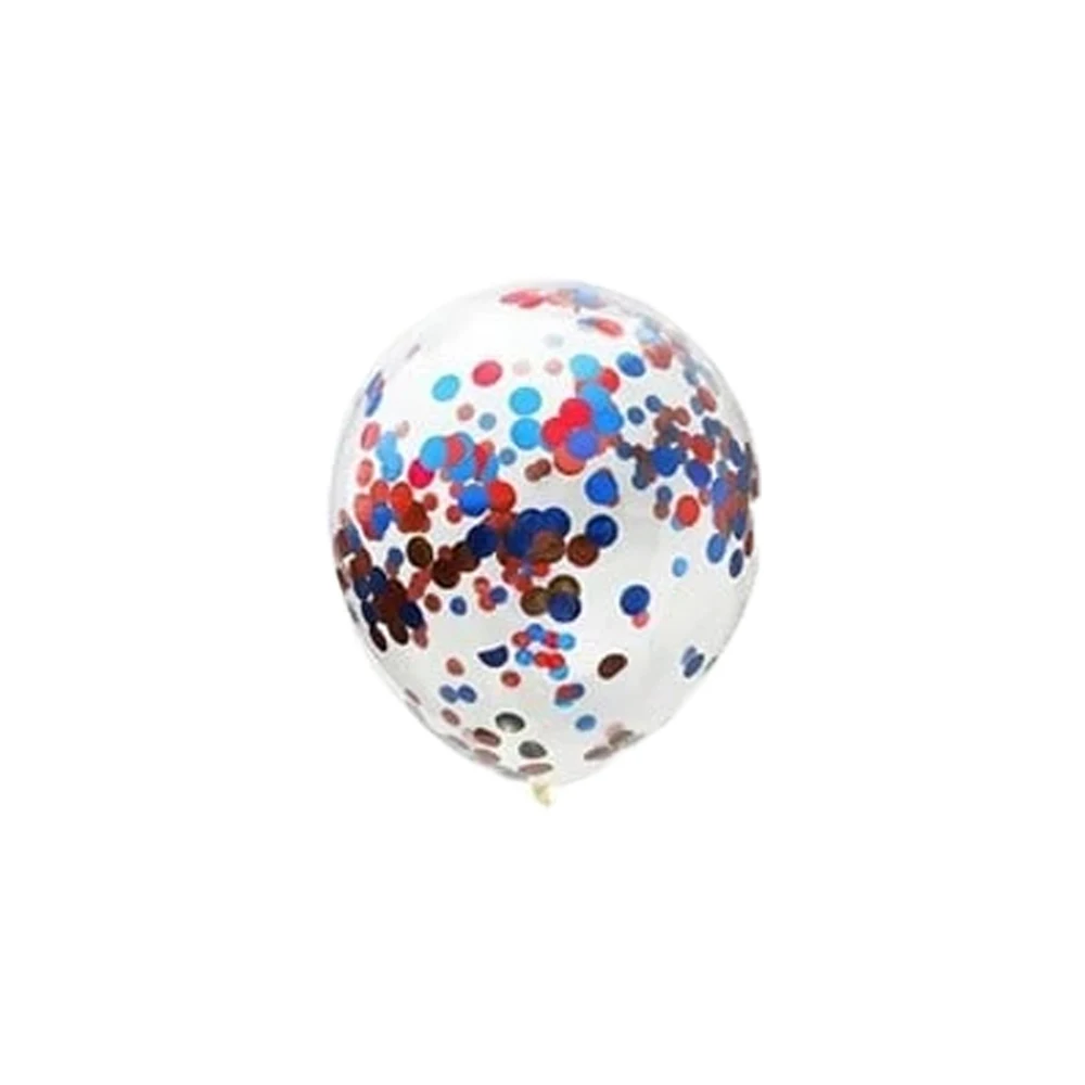 30Pcs Red Blue Black Latex Balloons Set Clear Confetti Balloons Superhero Theme Birthday Party Photo Props Decoration Supplies - view 4