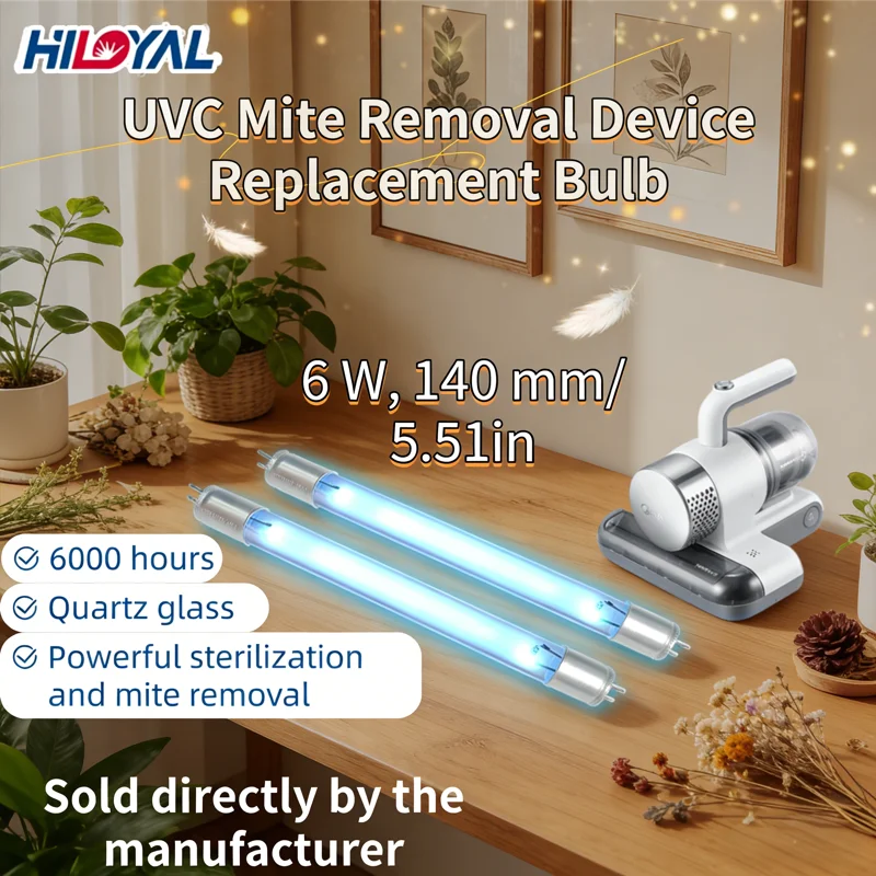 

УФ-лампа для дезинфекции T4 6W, цоколь G5, 5.51 дюйма, ультрафиолетовая стерилизационная лампа, светло-синяя стерилизационная лампочка, устраняет пылевых клещей