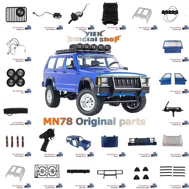 MN MN78 MN-78 RC Car Original Parts Axle Housing Center Net Tie Rod Front and Rear Door Wave Box Light Group Remote Control Seat