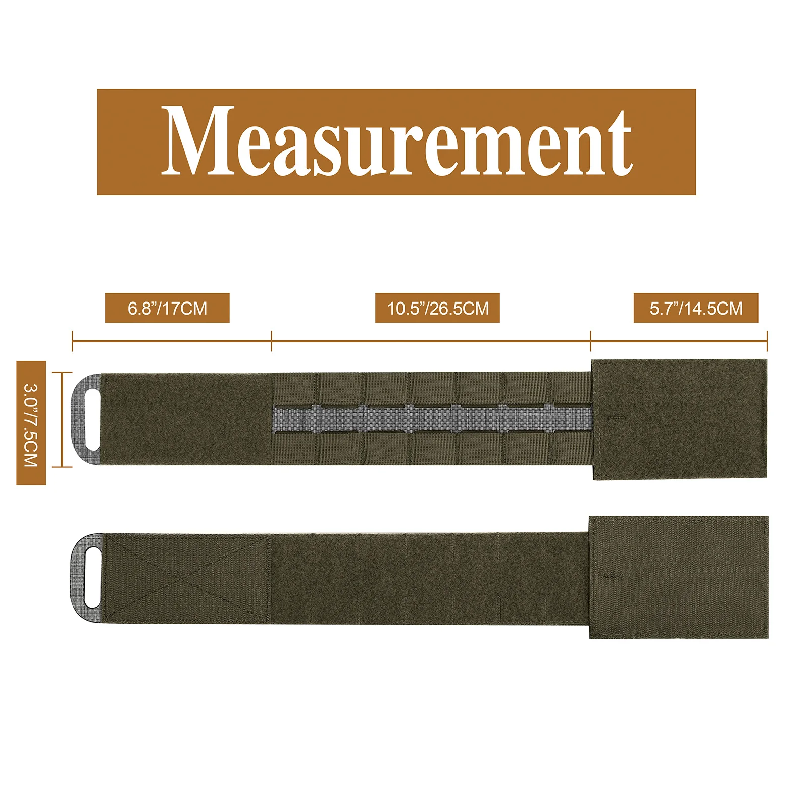 Krydex Tactical 3 inch Assault Cummerbund Tegris Rigid MOLLE Cummerbund for Slickster FCPC LBT Plate Carrier Vest Airsoft