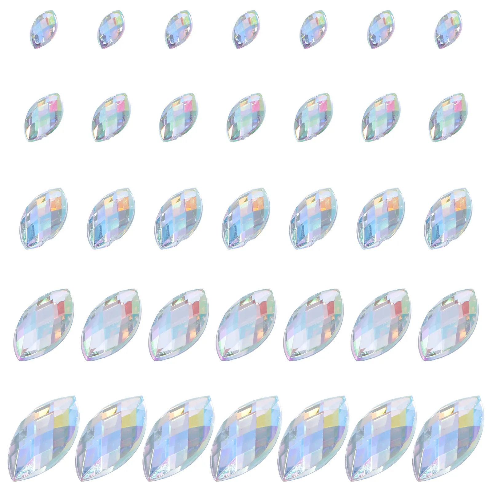 

600Pcs Shaped Acrylic Rhinestones Flatback Gems Ab Crystal Sparkle for Phone Case Nail Art DIY Craft Jewelry Decor