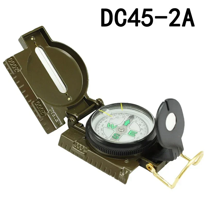 Folding Lens Compass Military Outdoor Hiking Compass For Outdoor Hiking Orientation Positioning Ranging Measuring Slope Azimuth