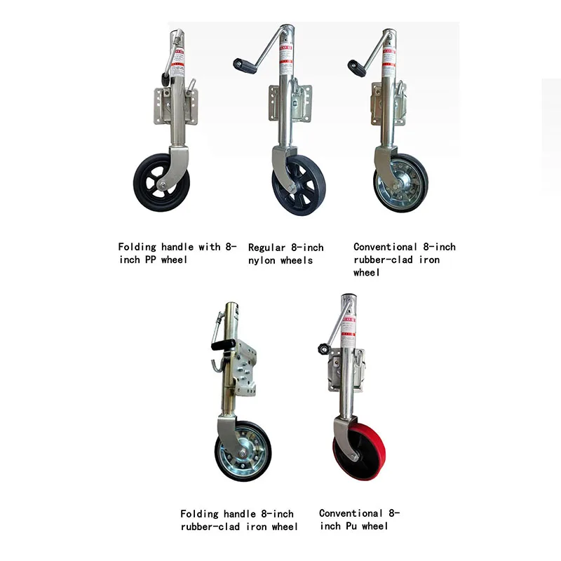 الجملة عالية الجودة 1500lbs -2000lbs الجانب مقطورة الرياح جاك 6 "8" الصلب عجلة شدادة ل قارب القافلة RV مقطورة الملحقات