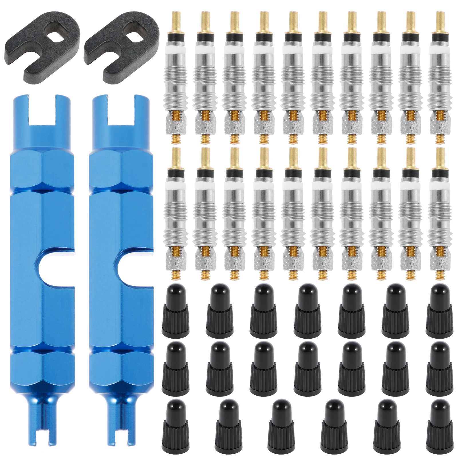 Bicycle Tyre Valve Core Brass Replacement Presta Style Tire Valve Core Set Bike Tube Repair Tool For Tubeless MTB Road Bike