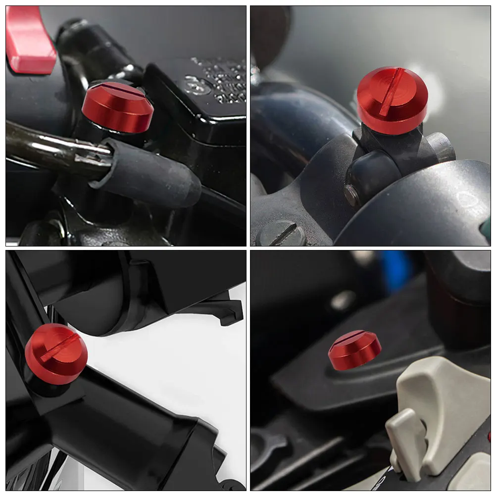 

4pcs Motorcycle Hole Plugs Caps Mirror Hole Caps for Rearview Mirrors Durable Metal Accessories Parts