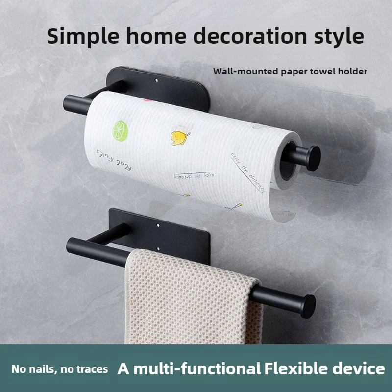 

Держатель для рулонной бумаги из нержавеющей стали, кухонная пластиковая пленка, стеллаж для хранения без перфорации, держатель для туалетной бумаги, держатель для туалетной бумаги