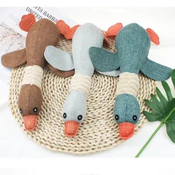 Cartoon Wild Goose Plush Dog Toys Resistance Squeaky Sound Pet Toy for Cleaning Teeth Puppy Dogs Chew Supplies