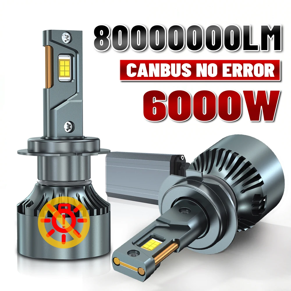 

80000000LM H4 H7 Canbus LED Headlight Bulbs No Errors 6800W H11 H1 9005 HB3 9006 HB4 9012 Turbo Auto Headlamps 12V Car Lights
