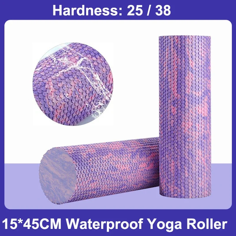 

15*45cm EVA Yoga Foam Roller High Density Body Massager for Pilates Exercise Fitness Gym Relaxing Muscle Equipment Back Relief