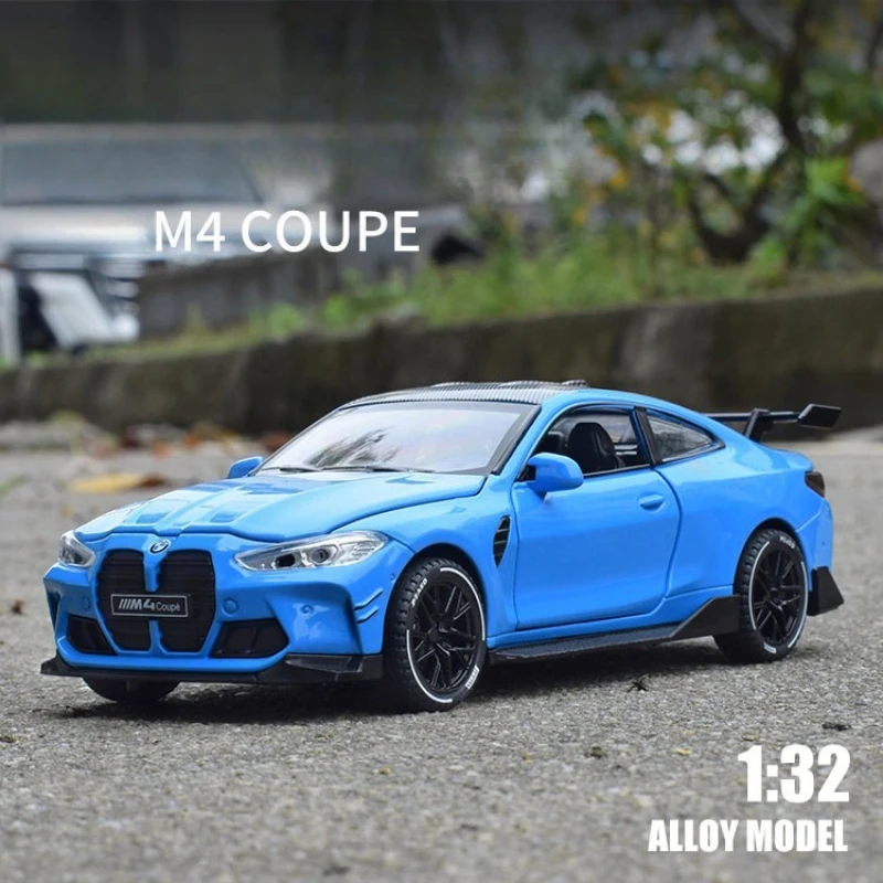 

1:32 M4 Coupe Sports Car Alloy Model Toy Vehicles Metal Toy Car Model Sound Light Simulation Collection Festival Gift