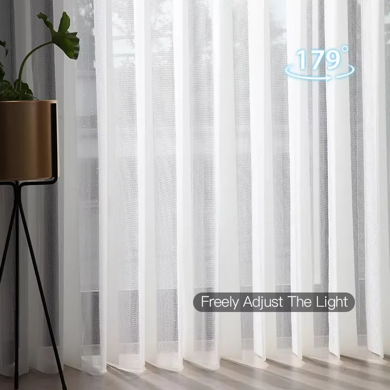 ZSTARR factory promotion wholesale electric vertical shutters jacquard transparent large window living room dream curtain
