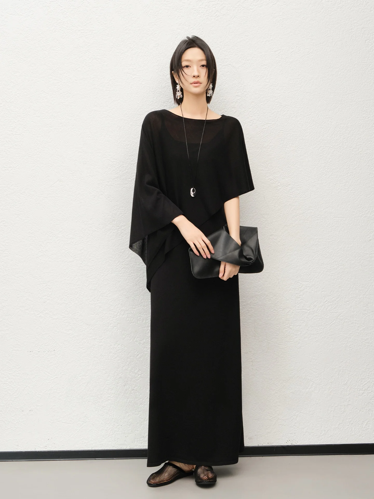 

MeiYang Soft Mist Set Linen One-Shoulder Cover-Up Dress Casual Fashion Women's Ensemble High Waist Loose Fit T-Shirt Style