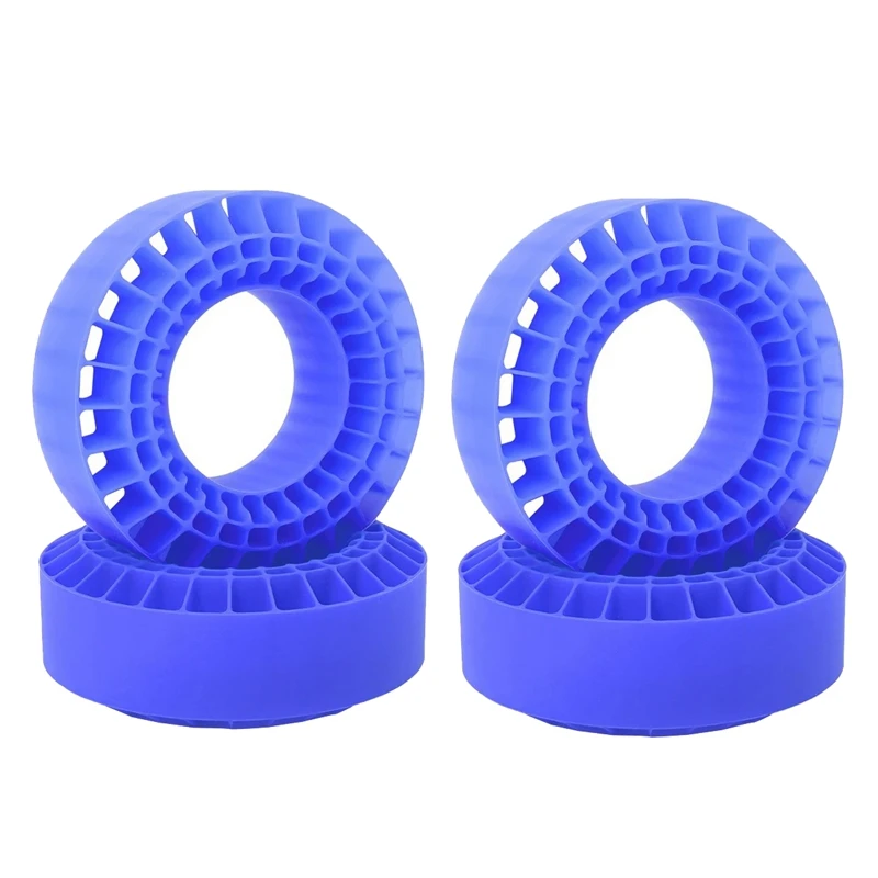 4PCS Silicone Rubber Insert Foam Tire Fit For 1.9 Inch Wheel Tires 108Mm Foam Fit For 1/10 RC Crawler Car Replacement -Blue