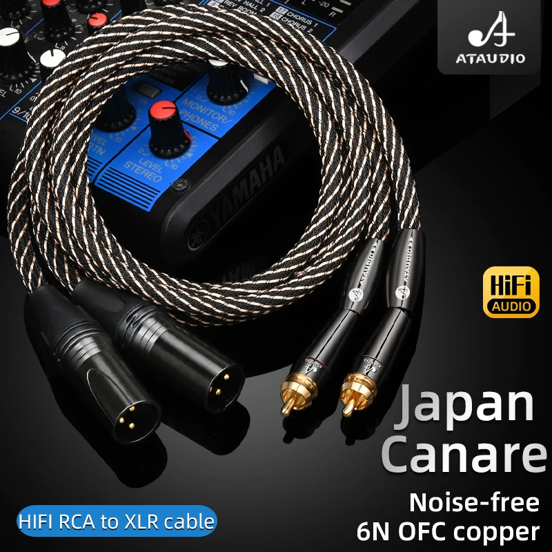 HIFI 2RCA do 2XLR kabel Audio 6N OFC 3Pin XLR żeński do RCA męski kabel do wzmacniacza głośnikowego mikser kabel krosowy