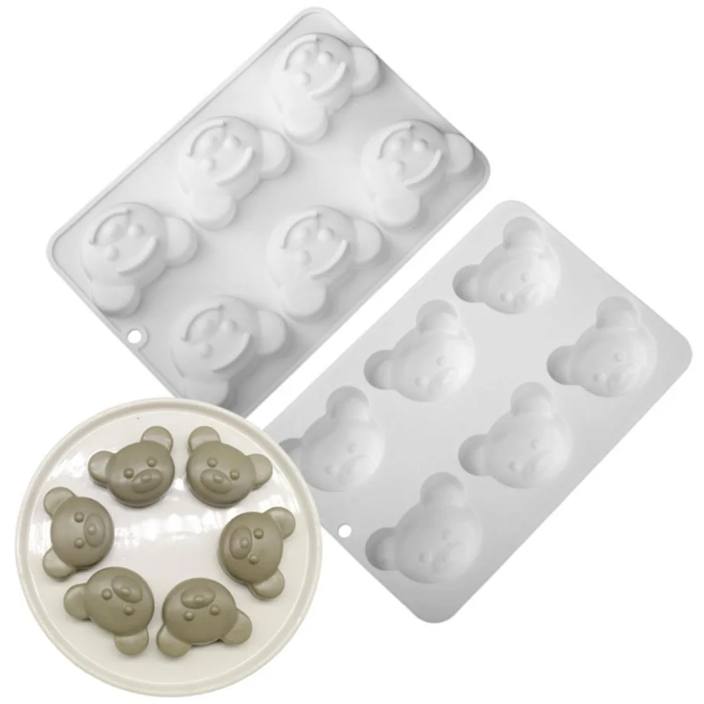 Multicavity Animal Bear Chocolate Silicone Mold Cartoon Panda Mousse Cake Biscuit Candy Ice Soap Candle Making Baking Tool Gift - Image 6