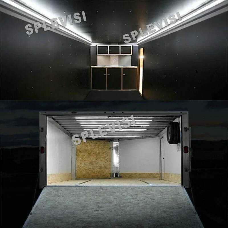 Luz LED do partido do toldo para a caravana do campista, controle remoto, reboque do caminhão do motorhome do RV, branco quente branco azul vermelho, 16ft, 12V