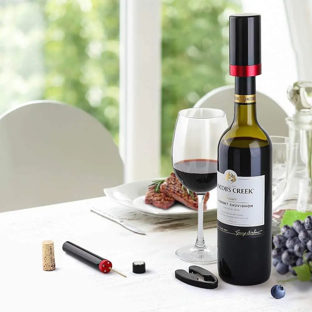 Portable Wine Bottle Opener, Air Pump Stainless Steel Pin Jar Cork Remover CorkscrewKitchen Bar Accessories Gfit OpeningTools view 5