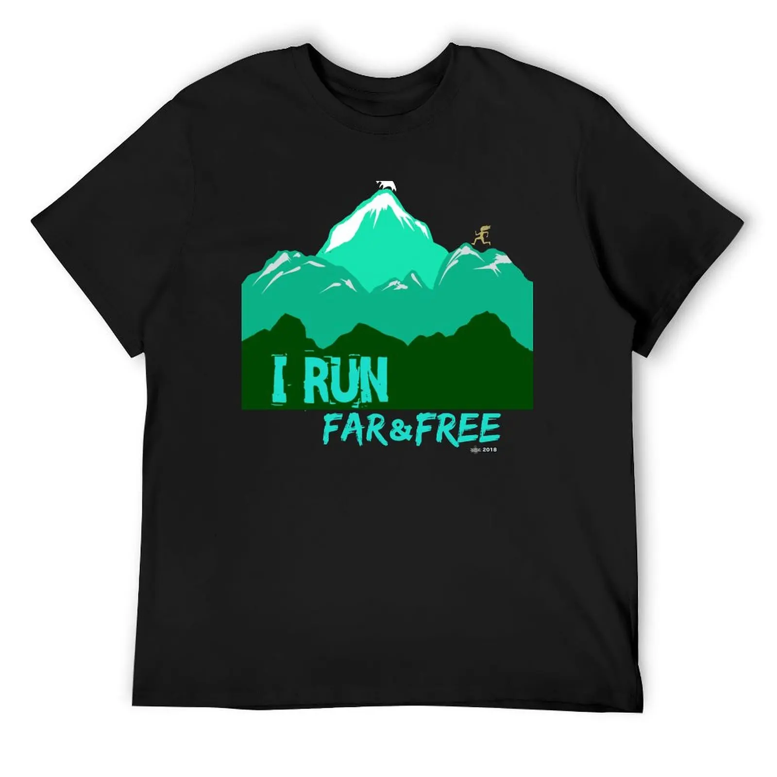 I Run Far and Free - Long Hair Runner T-Shirt sublime anime figures essential t shirt customs mens designer t shirt