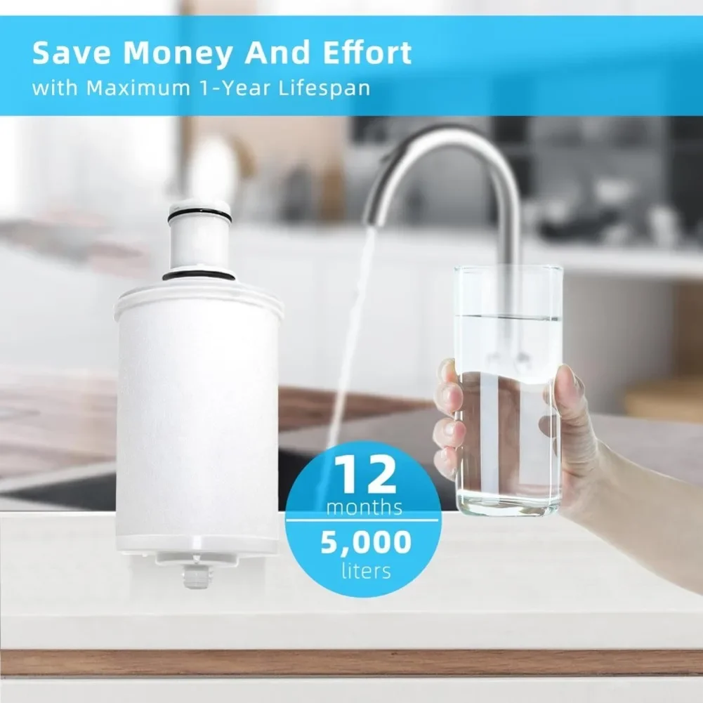 

2026 New Water= Filter Cartridge 100186 For ESpring Purifier Remove Impurities Keep Minerals 1 Year Lifespan Kitchen Bathroom