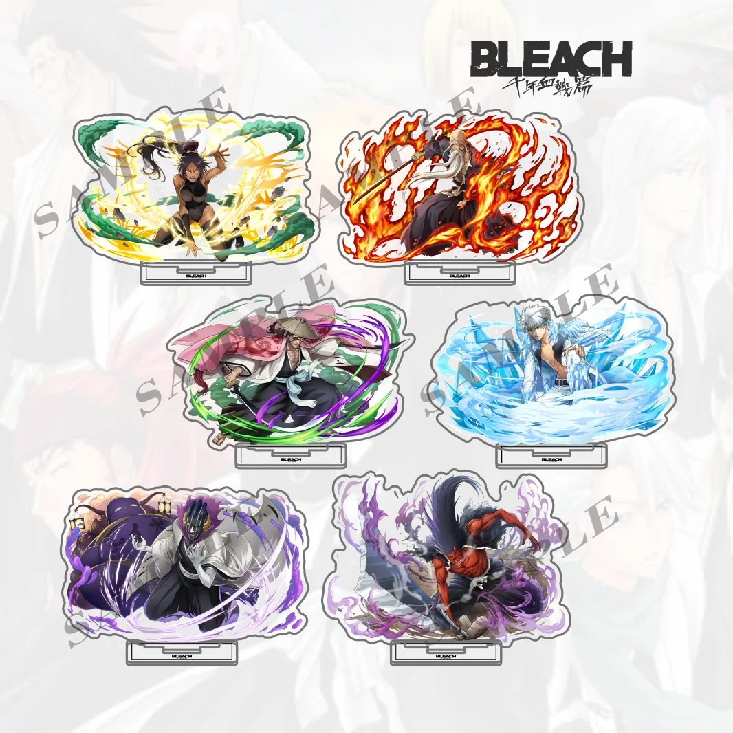 BLEACH Anime New Style Figure Mini Stand Acrylic Character Kuchiki Rukia Inoue Orihime Kurosaki Ichigo Model keychain Gifts view 2