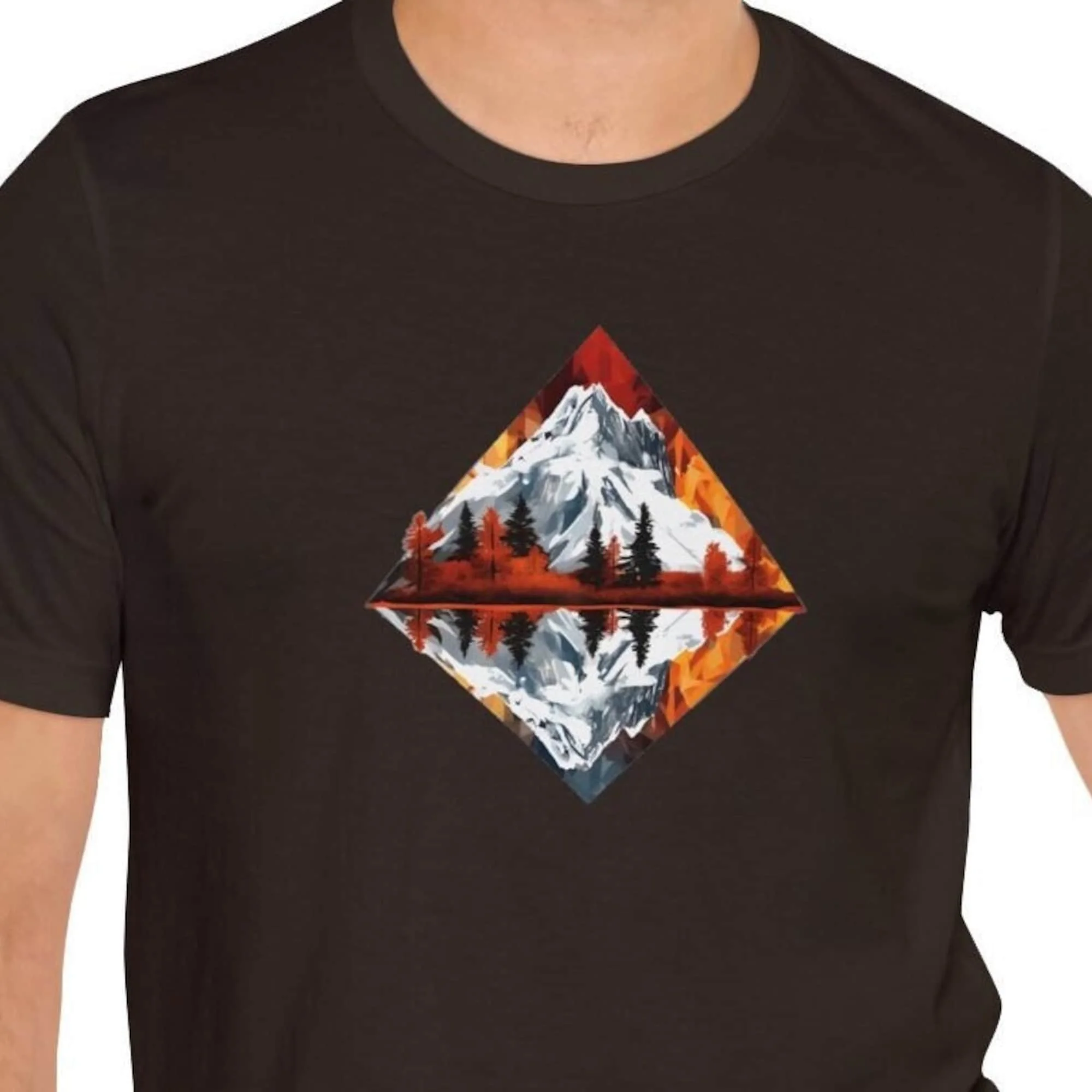 Reflecting Wilderness T Shirt Reflection Fall Alps Mountains Geometric Water Reflections