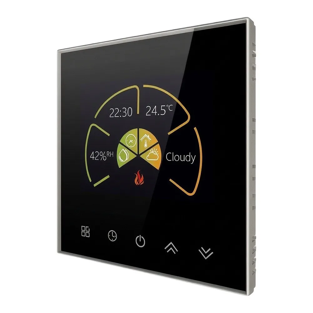For Smart Thermostat with for Voice Activation Compatibility for Assistant 14-Language UI Backlit LCD Screen 86x86x49mm
