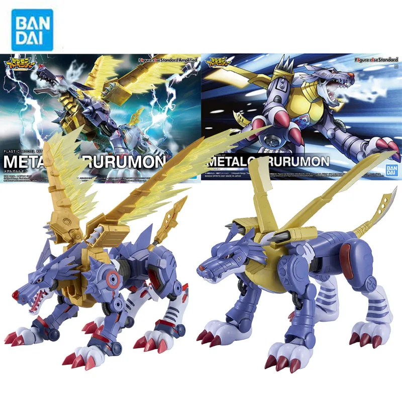 

Bandai Genuine Edition Digimon Adventure Model Figure-rise Series Garage Kit Metal Garurumon Boy Action Toy Collection Model