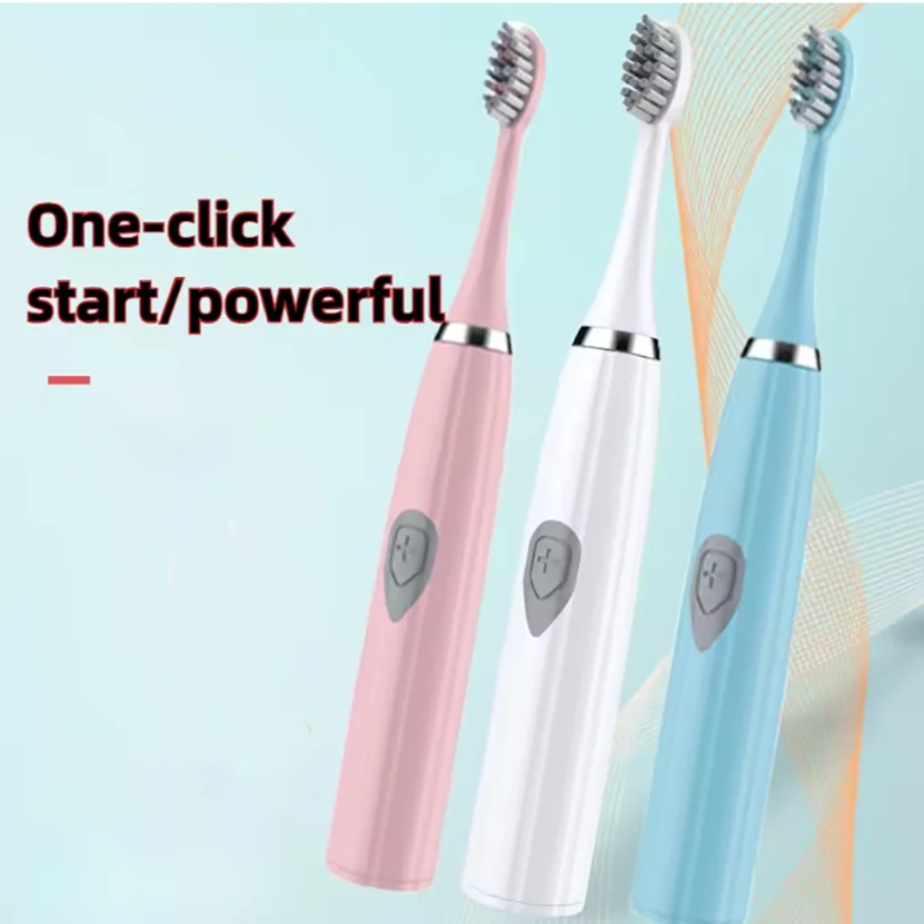 

Электрическая зубная щетка 2026 для взрослых, автоматическая, комплект для пар, подходит для дома или путешествий, случайные цвета насадок, версия на батарейках