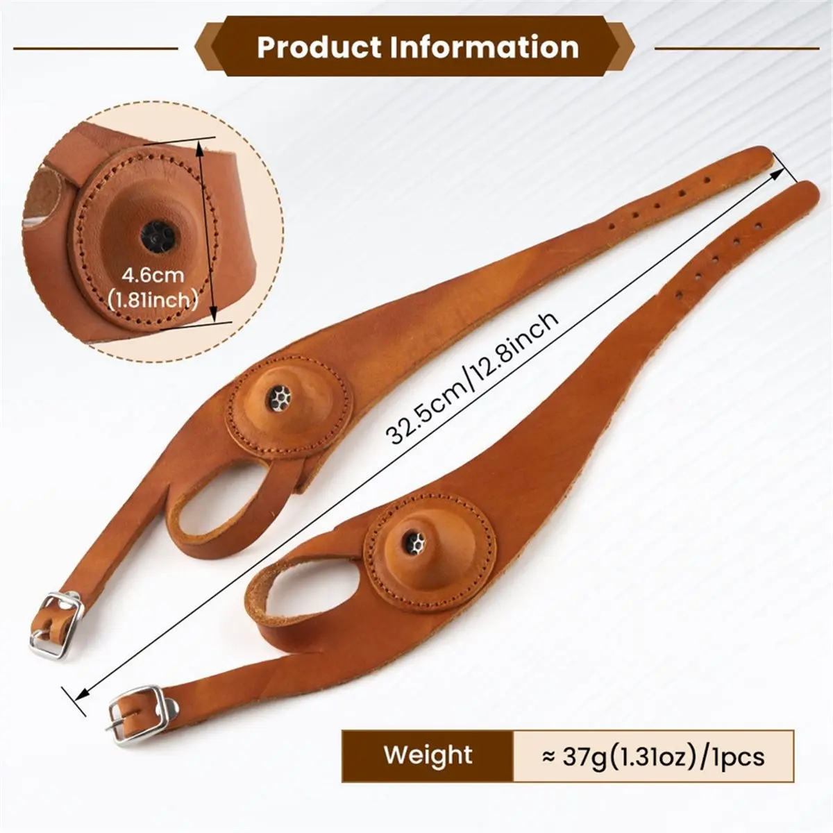 A78I Sewn Leather Thimble Hand Protector, Left Hand Anti-Slip, Hand-Embroidered Sewn Hand Protective Gloves