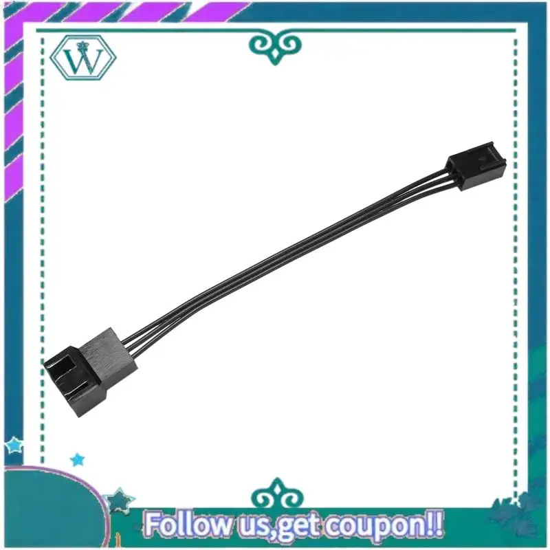 A75Q-12Pcs 4Pin PWM para 3Pin Cabo Adaptador de Ventilador Padrão