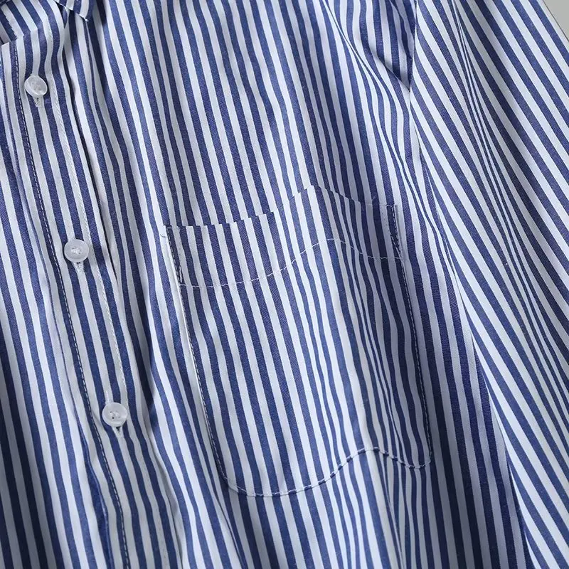 Maxdutti Japanese Simple Casual Striped Commuter Shirt Men's Blouse Tops