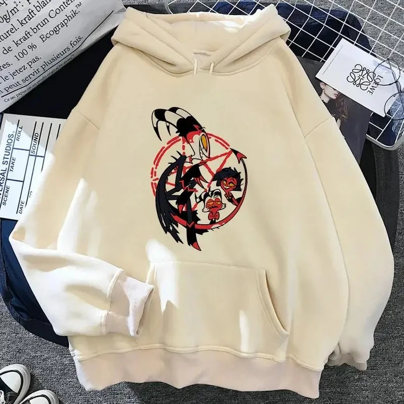 Hot Anime Helluva Boss Graphic Printed Hooded Men Women Casual Loose Hoodies Prevalent Sweatshirt Harajuku Unisex Streetwear