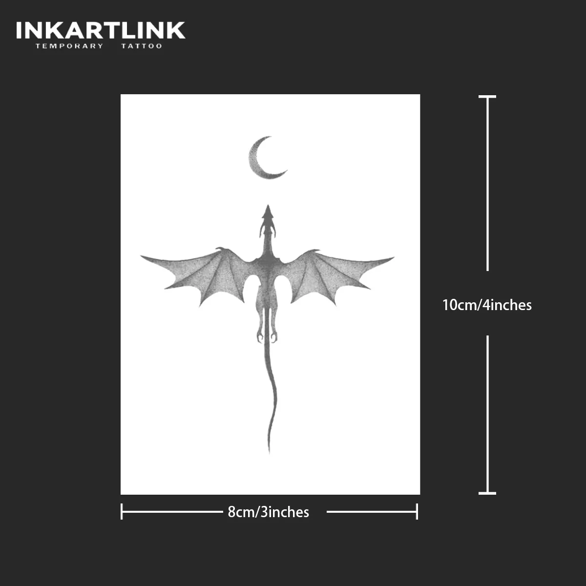 وشم الزاحف المجنح المؤقت، آخر حتى 15 يومًا، ملصق سحري شبه دائم مقاوم للماء بتقنية جديدة. #4