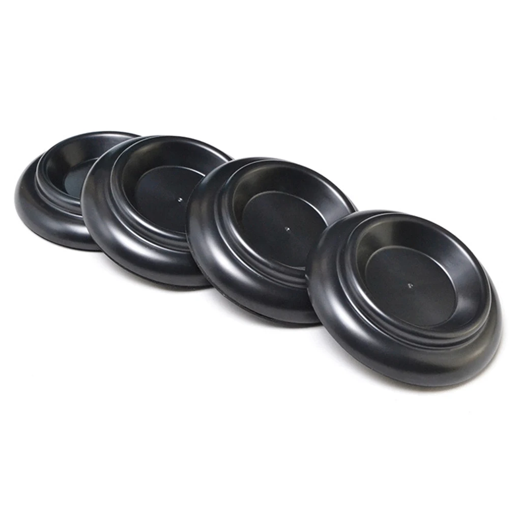 Solid Plastic Piano Caster Cups Wood Pad Non-slip Floor Protector for Upright Piano Accessories